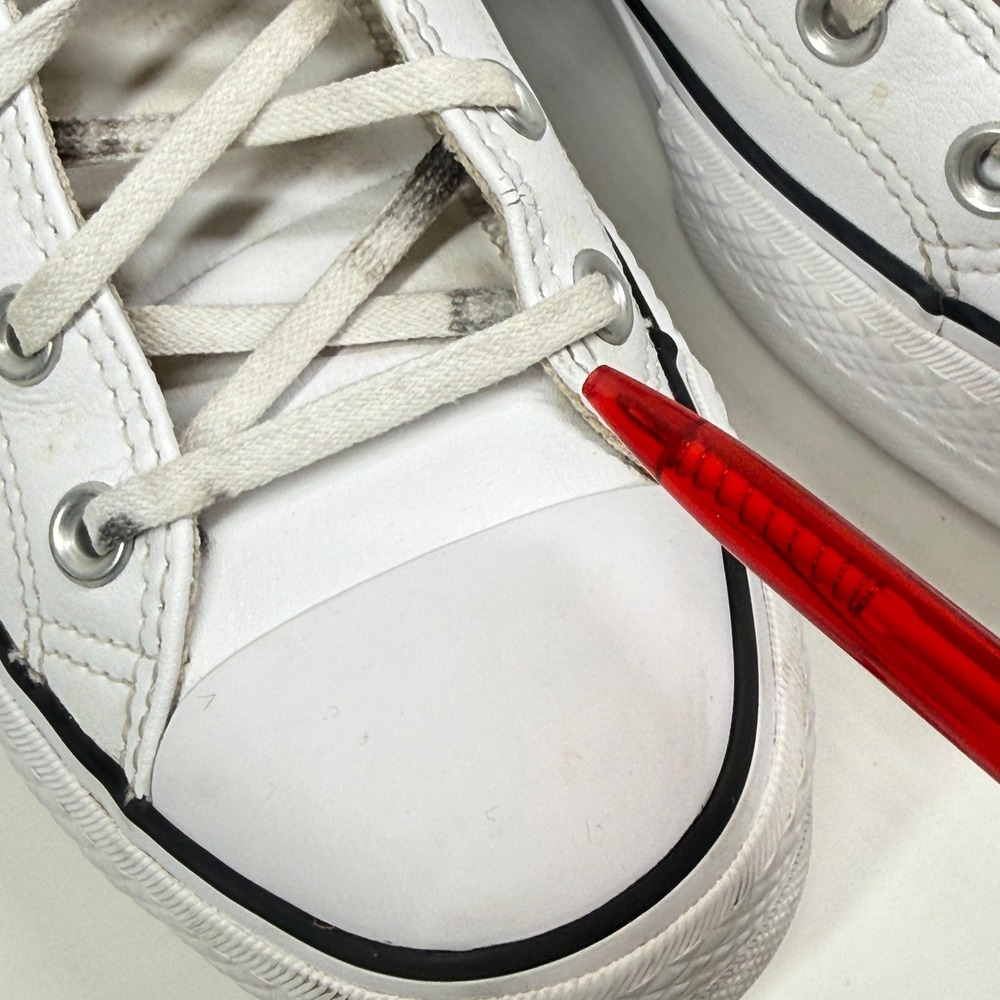 Converse Chuck Taylor All Star Women's Platform Hi White Leather Sneakers Size 9 - Picture 10 of 11